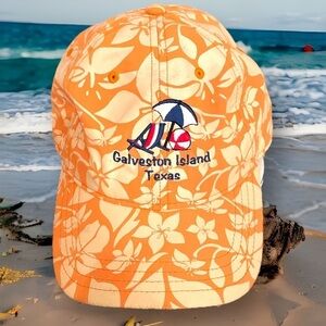 Tropical Trends Hawaiian Floral Galveston Island Cap Strap Back Adjustable